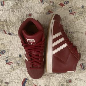 ADIDAS PRO MODEL BURGUNDY AND WHITE GUM
